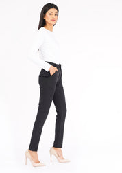 Straight Pant with Pockets - Black