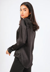 Satin Shirt - black