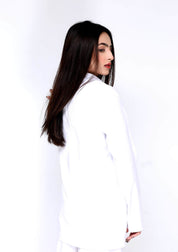 Long Blazer - White (Polyester)