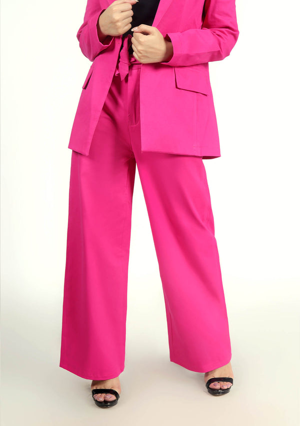 Long Blazer in Hot Pink