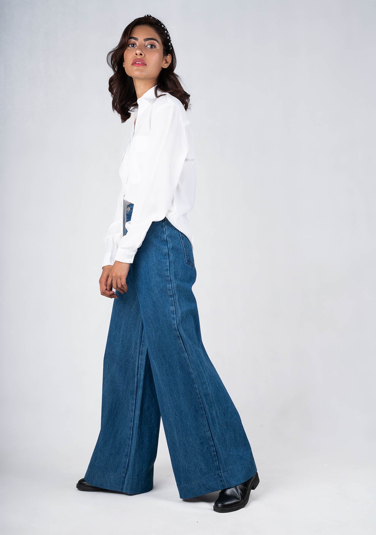 High rise Wide leg bootcut jean - denim jean for women
