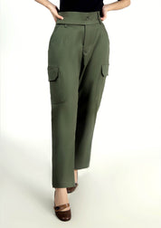 Flowy Cargo Pant - Green