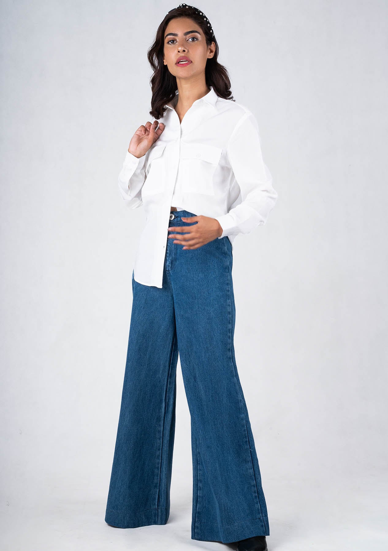 High rise Wide leg bootcut jean - denim jean for women