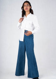 High rise Wide leg bootcut jean - denim jean for women