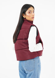 Puffer Vest - Maroon