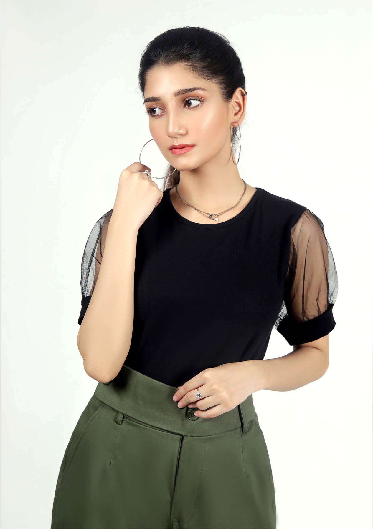 Flowy Cargo Pant - Green