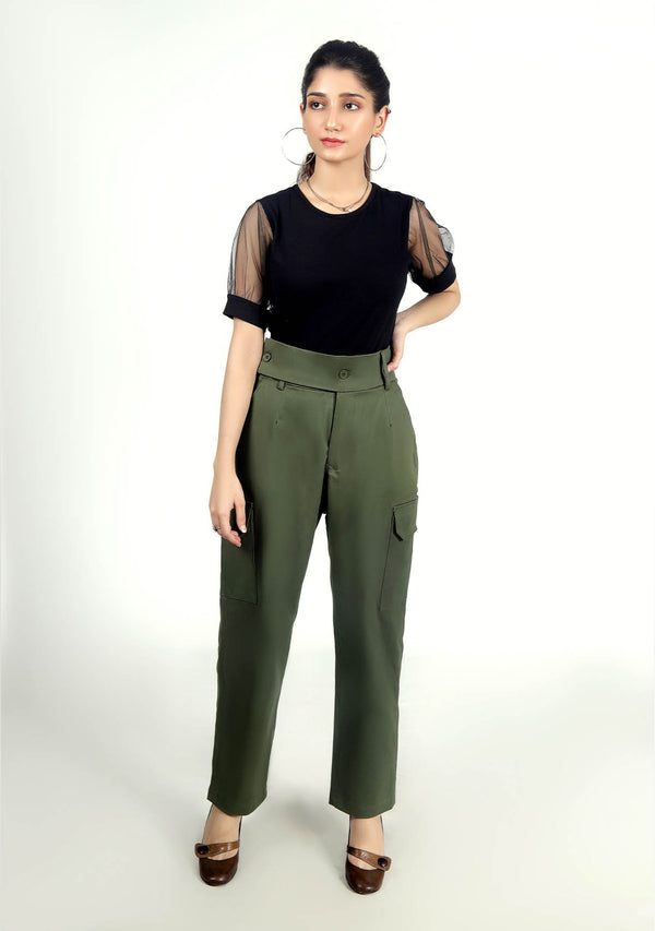 Puff Sleeve T-shirt - Black
