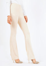 Flared Knit Pant - cream (summer knit)