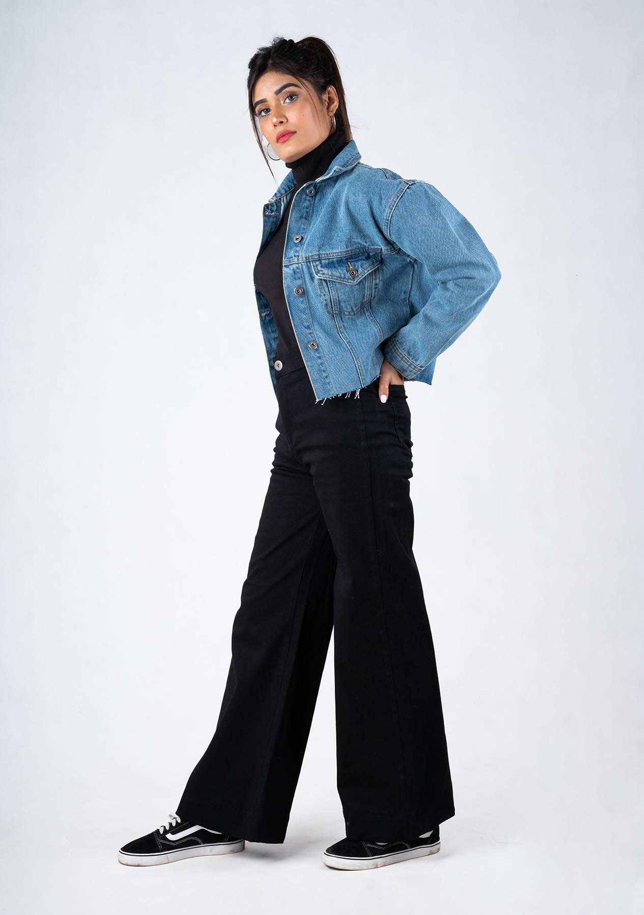 High rise Wide leg bootcut jean - denim jean for women