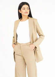 Long Blazer - Camel Brown