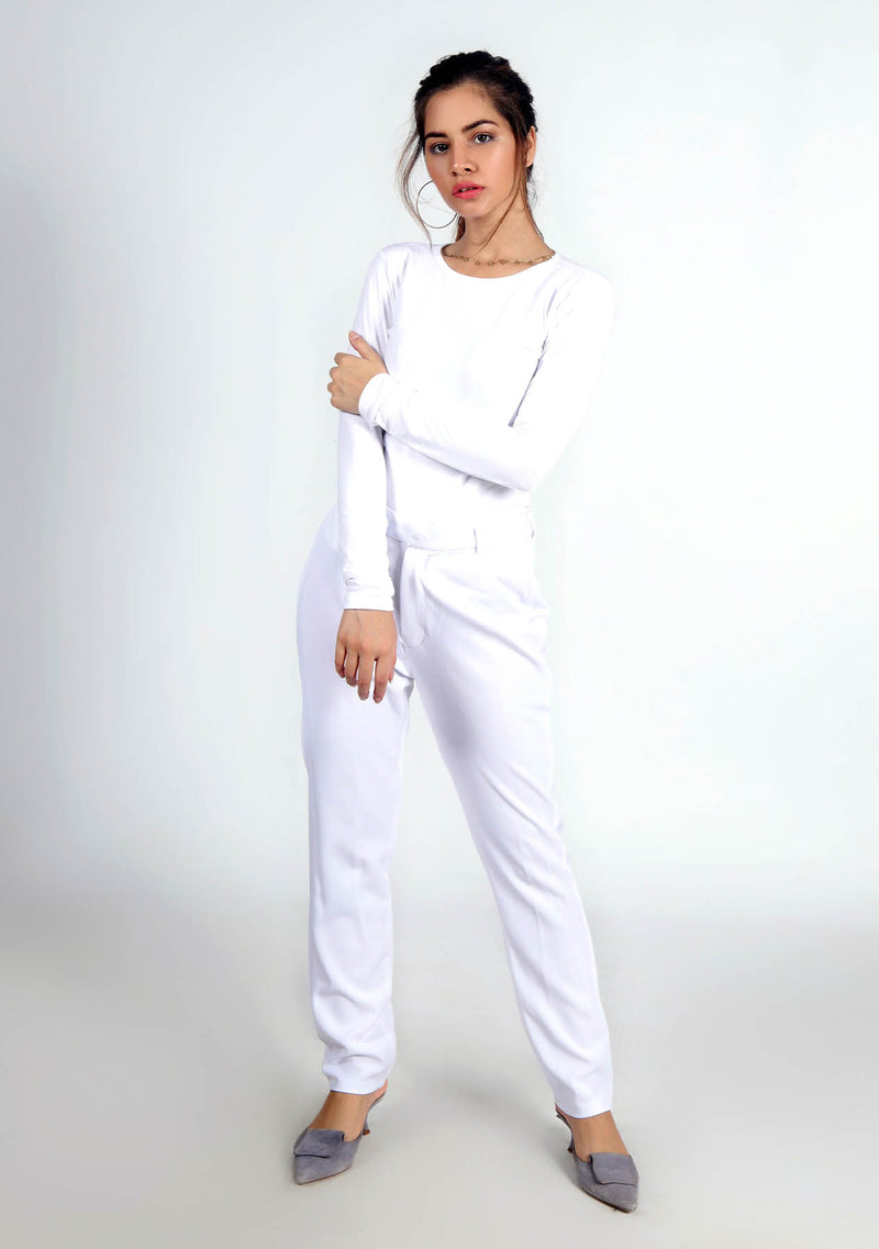 Full Sleeve T Shirt - White