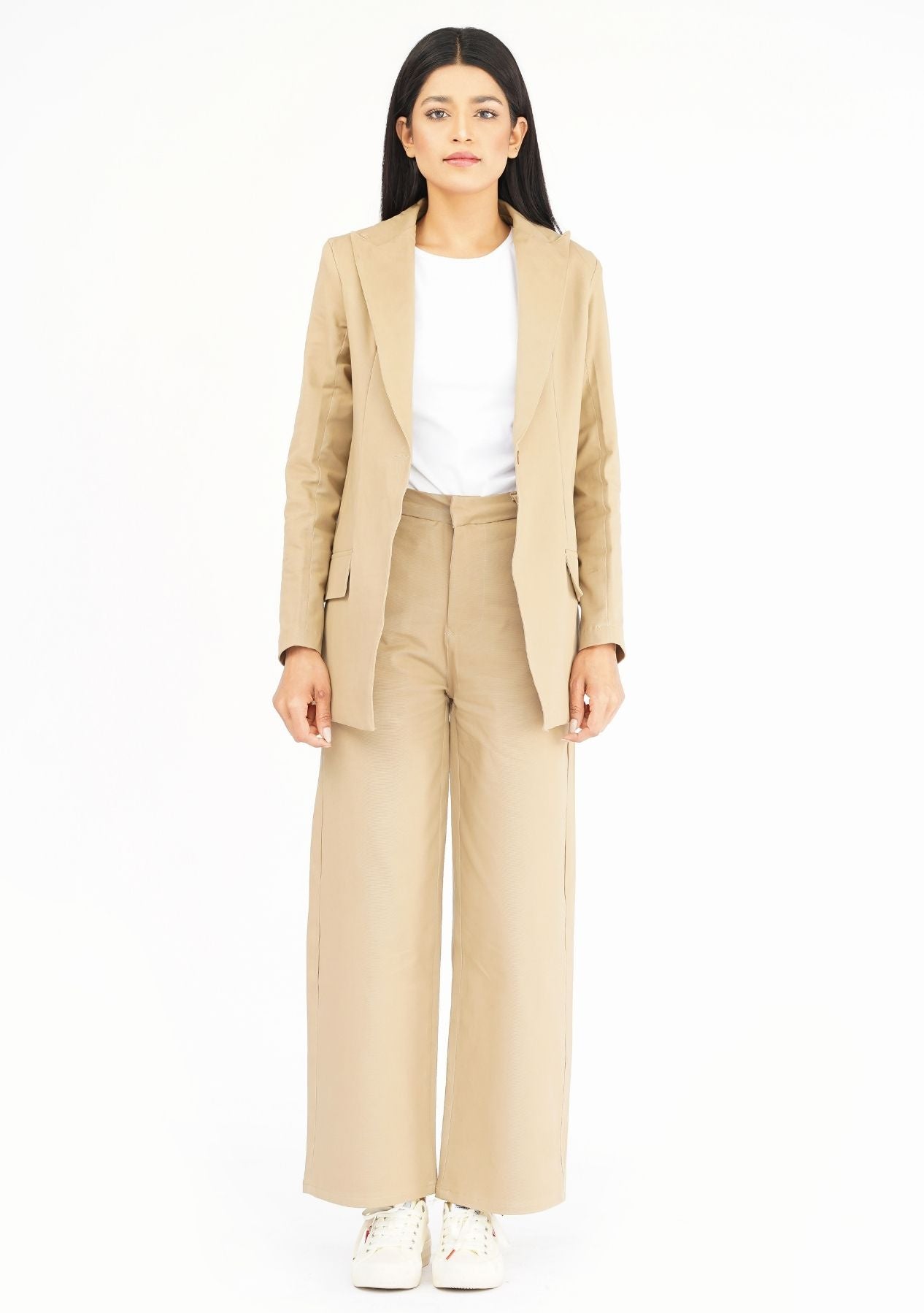 Long Blazer - Camel Brown