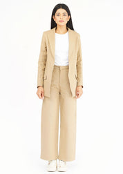 Long Blazer - Camel Brown