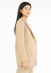 Long Blazer - Camel Brown