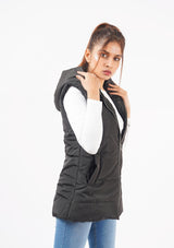 Gillet with Hood - black