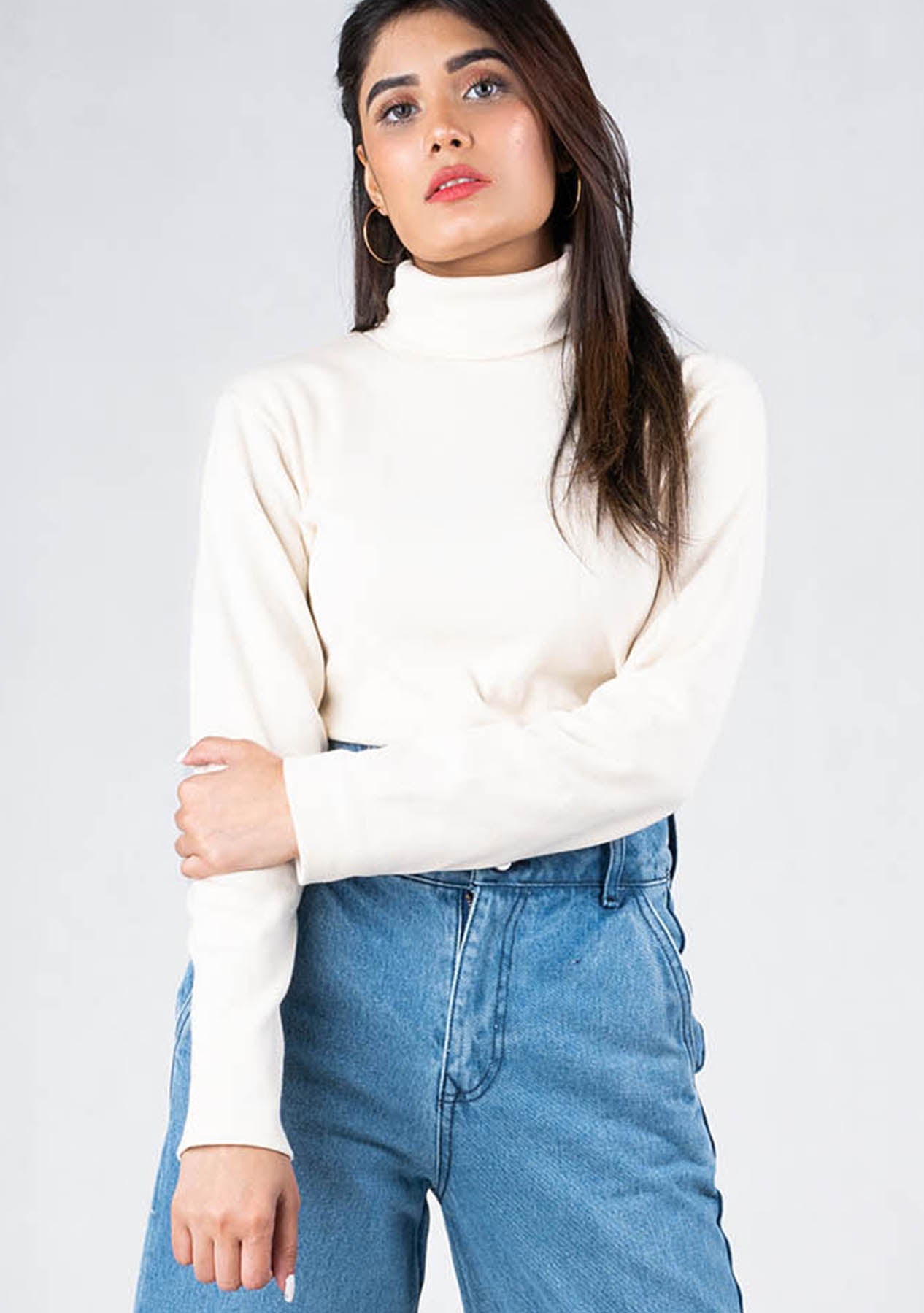 Womens Turtle Neck Top - High Neck top Pakistan