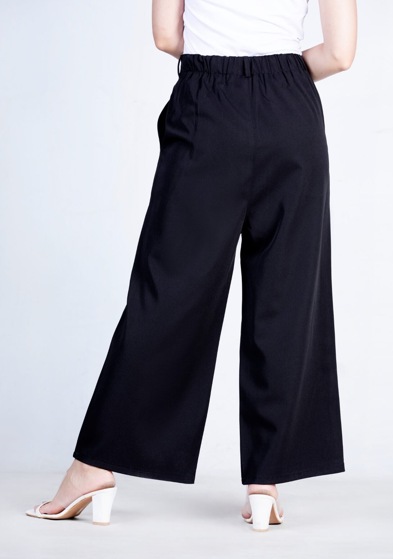 High Waisted Culotte - Black (Polyester)
