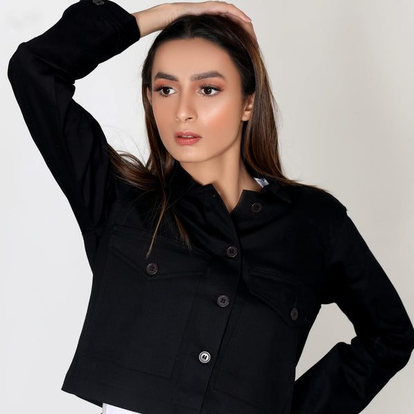 Wholesale Women Black Sleeveless Quilted Crop Jacket – Tradyl