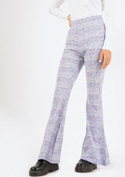 Flared Knit Pant - blue white candy stripes (summer knit)