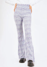 Flared Knit Pant - blue white candy stripes (summer knit)