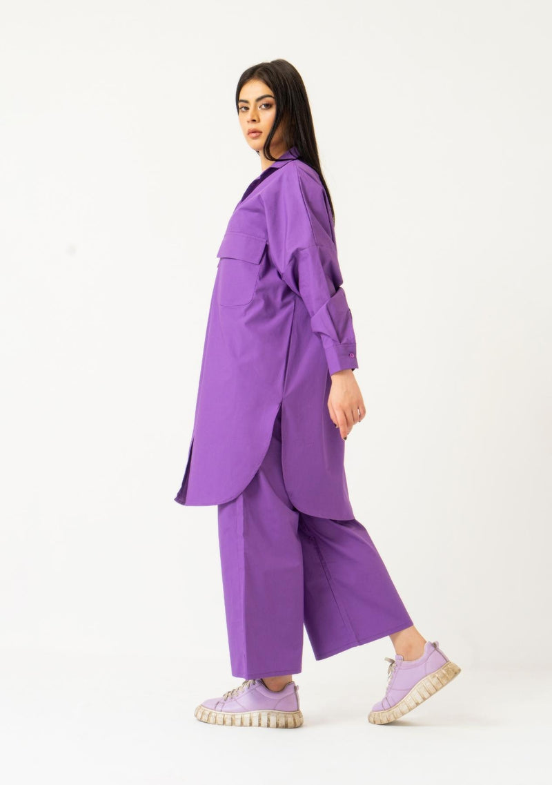 Long Tunic Shirt - Purple – Nine Ninety Nine
