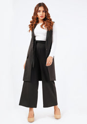 Long Vest - Black