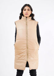 Long Gilet - light brown