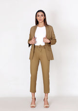 Straight Pant in Brown w Pocket