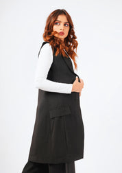 Long Vest - Black