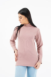 Turtleneck Top - tea pink