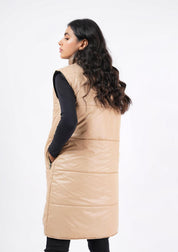 Long Gilet - light brown