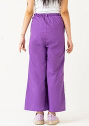 High Waisted Culotte Pant - purple