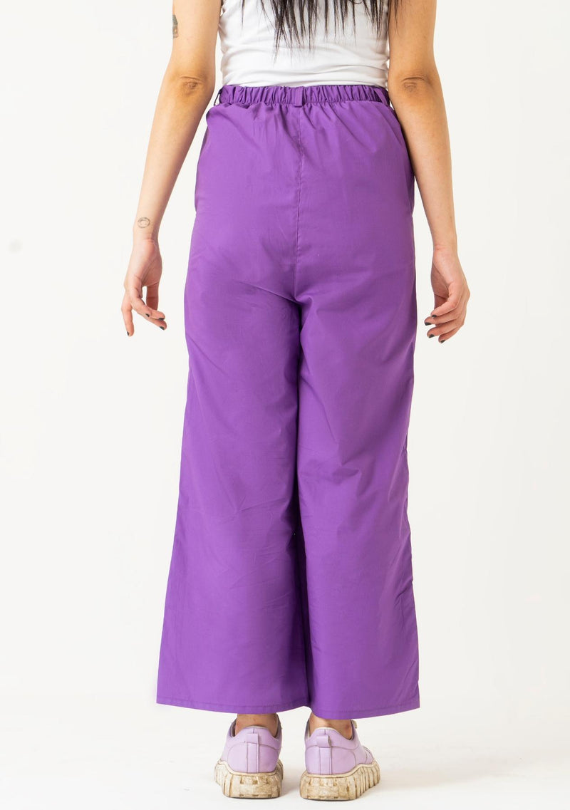 High Waisted Culotte Pant - purple