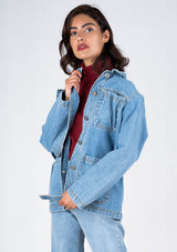 Womens Long Denim Jacket 