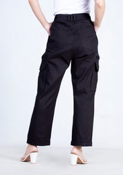 Women pleated cargo pant