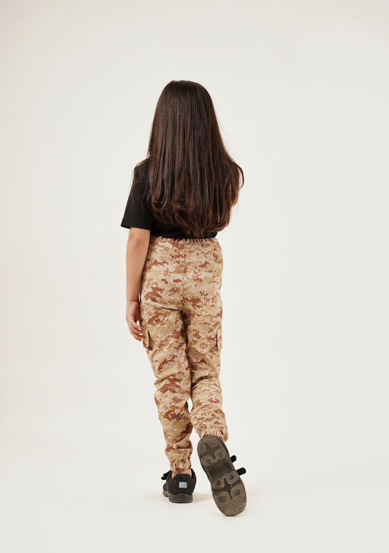 Girls Jogger Pant - pixel camouflage