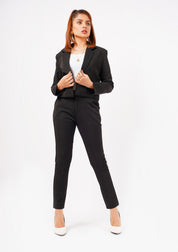 Cropped Blazer - black