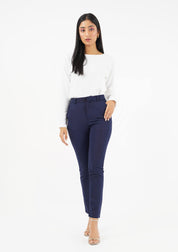 Straight Pant with Pockets - Navy Blue