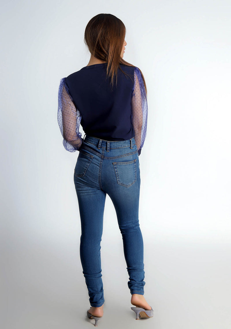 Skinny Jeans in mid blue