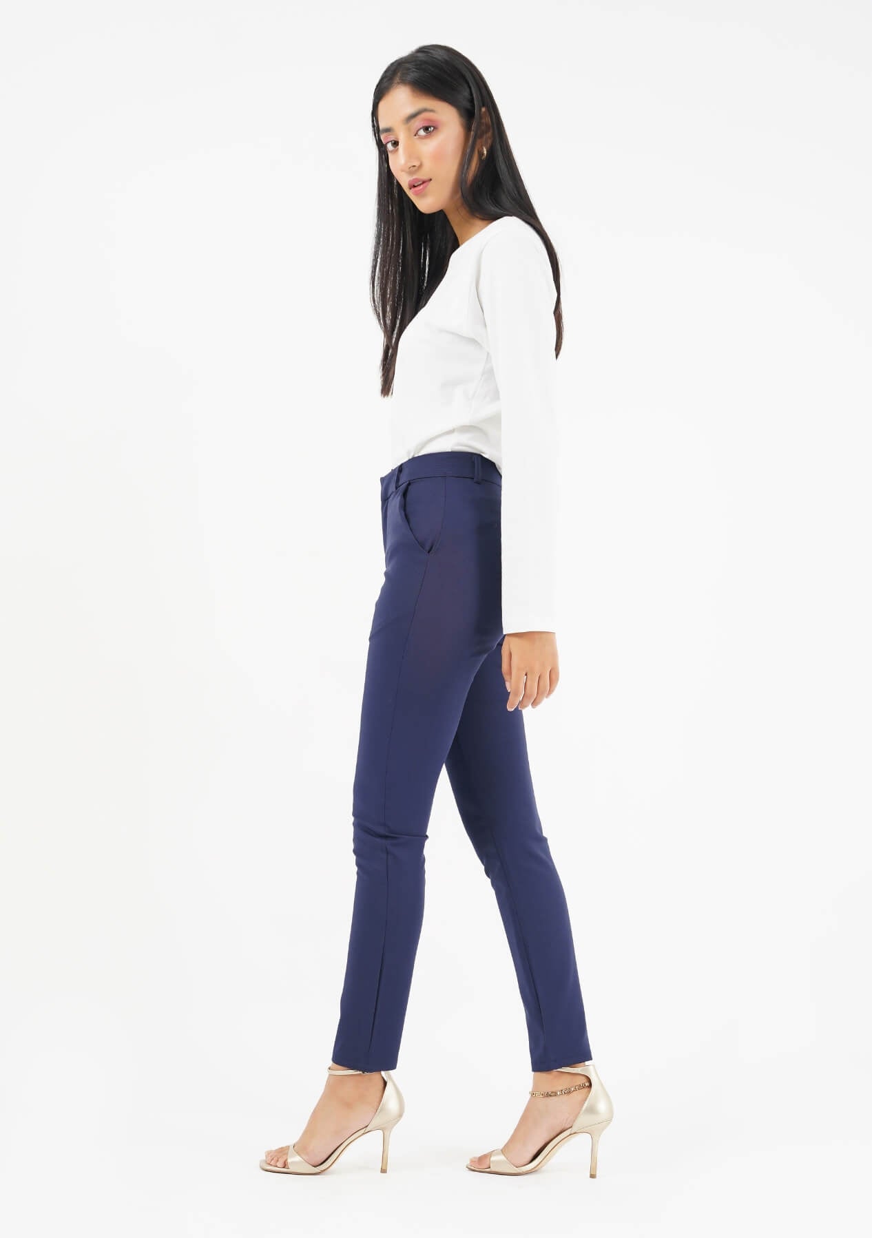 Straight Pant with Pockets - Navy Blue