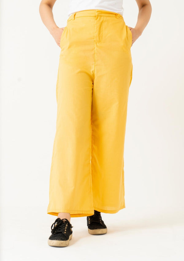 High Waisted Culotte Pant - classic yellow