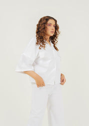 Boxy Pocket Fit Shirt - White