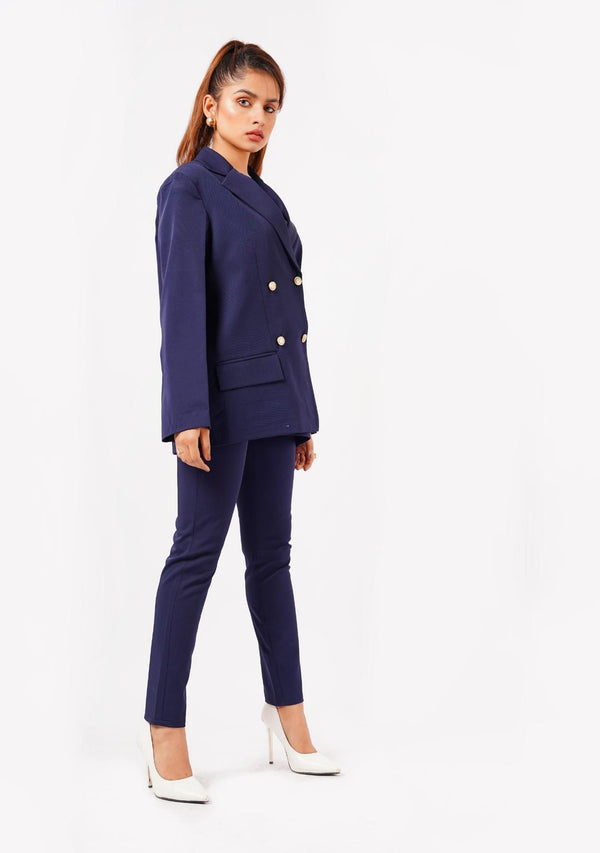 Double Breasted Blazer - navy blue