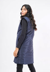 Long Gilet - navy blue