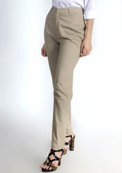 Straight Pant in Beige w Pocket
