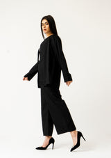 Short Belted Kimono - black