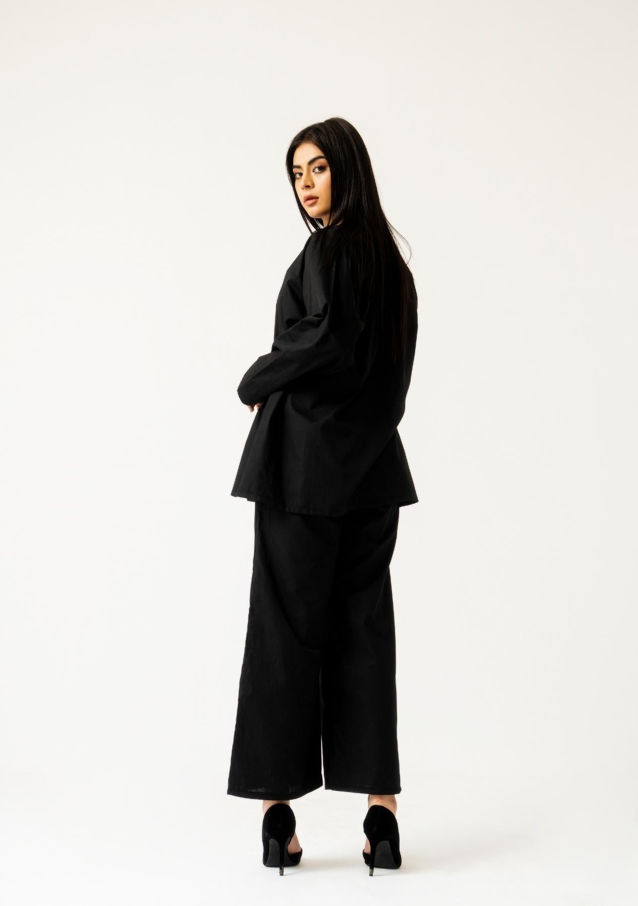Short Belted Kimono - Black