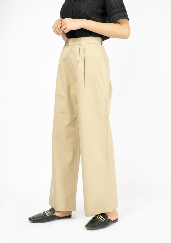 High Rise Wide Leg Pleated Pant - Women Wide Leg Pant Pakistan