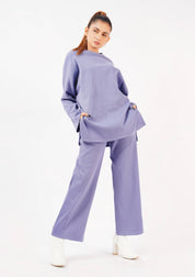 Oversized Knit Top - light purple