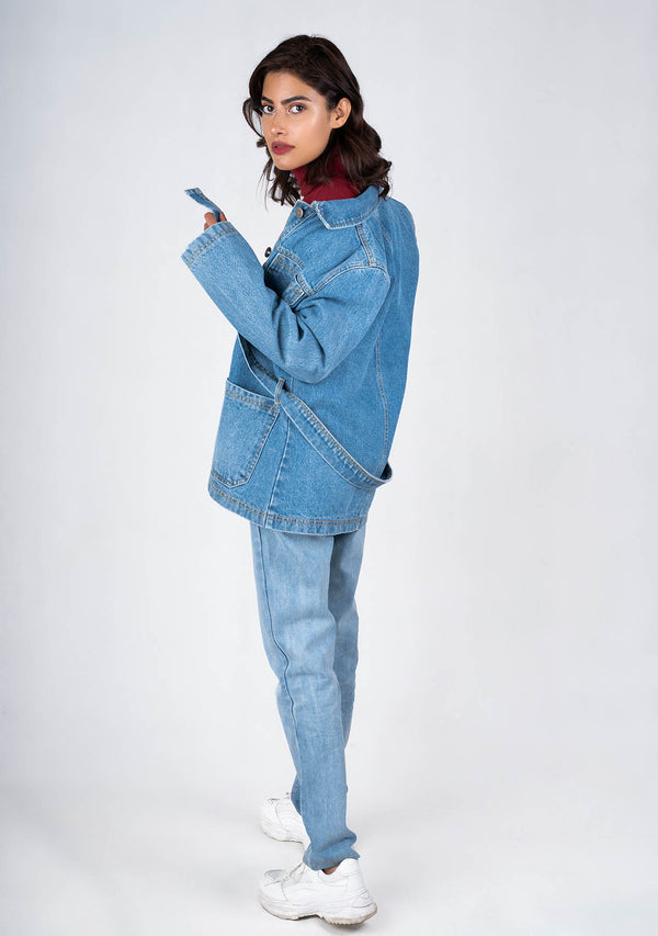 Womens Long Denim Jacket